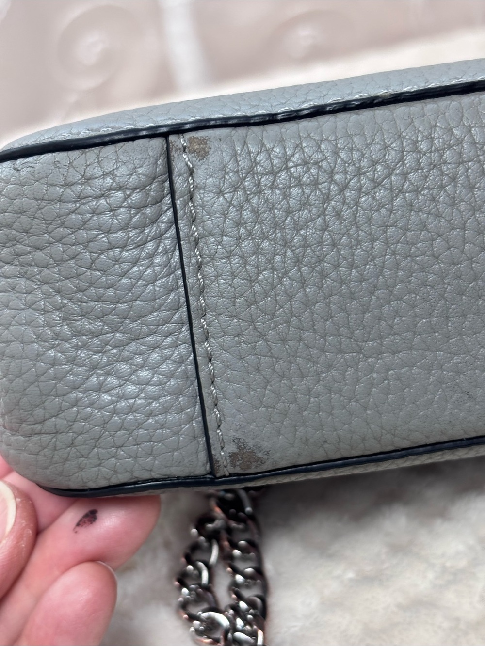 Michael Kors Black & Gray Pebbled Leather Crossbody or Shoulder Bag - Picture 16 of 16